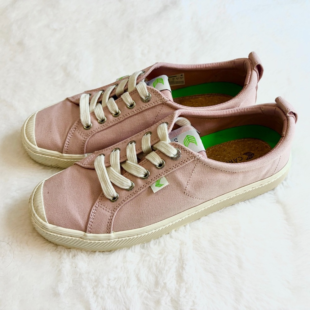 Cariuma OCA Low Rose Canvas Sneakers Pink Lace Up Eco Friendly Women’s Size 9